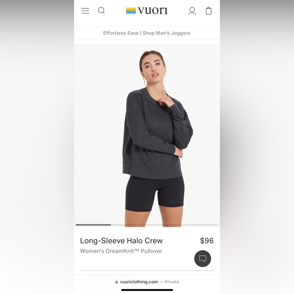 Charcoal Vuori Small Longsleeve